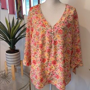 Coldwater Creek floral blouse